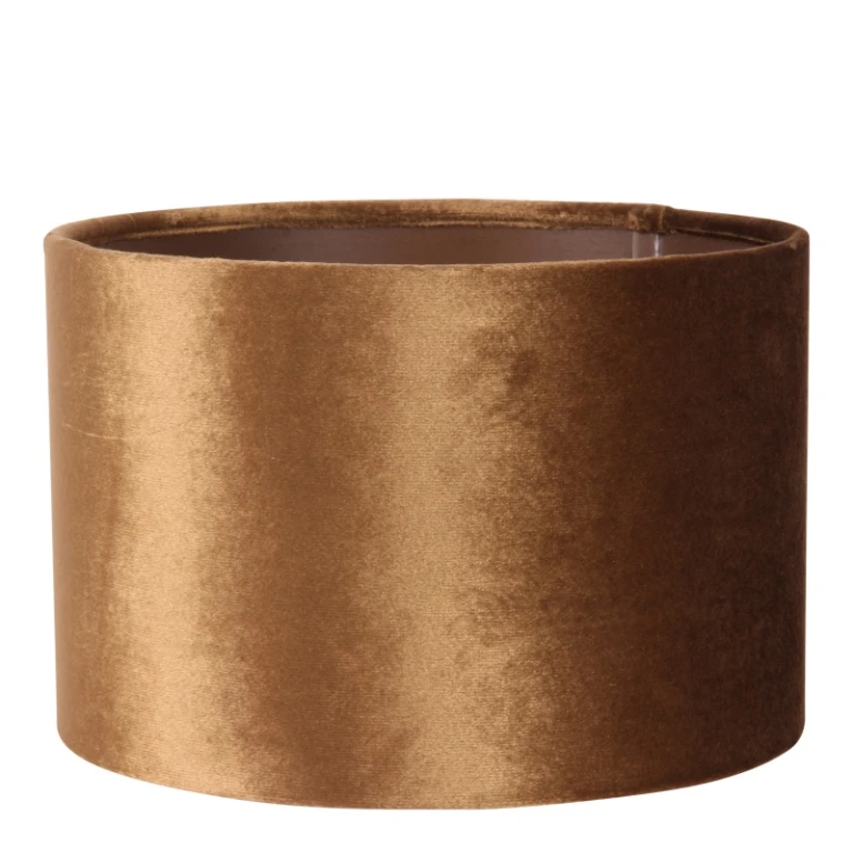 Abat-jour Cylindrique - 20 cm - Or - Tissu