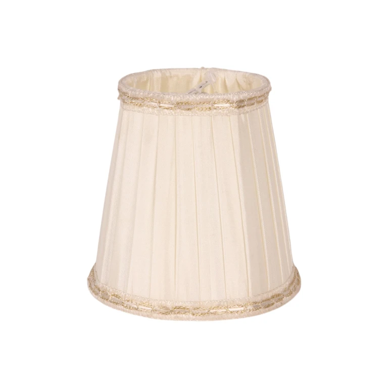 Abat-jour Victorian Clip-On - 12 cm - couleur crème - tissu