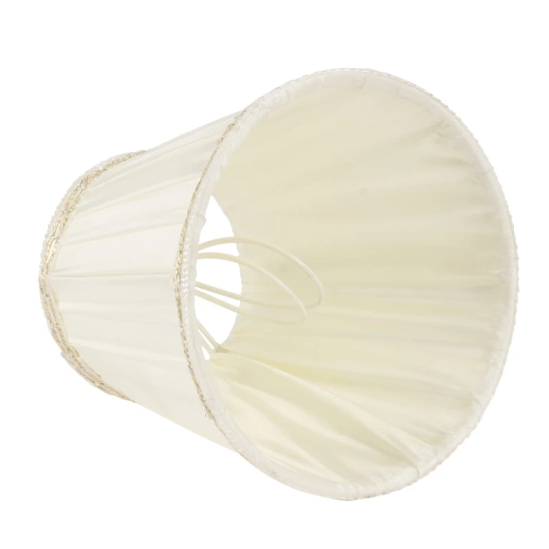 Abat-jour Victorian Clip-On - 12 cm - couleur crème - tissu